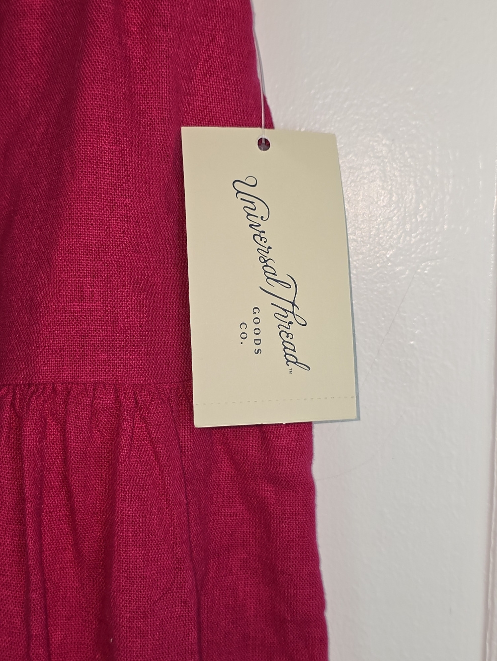 Universal Thread Bright Pink Linen Blend Full Midi Skirt with Pockets New M - Picture 3 of 11